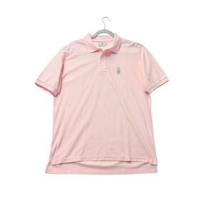 Kent & Curwen Mens XL Pink Short Sleeve Cotton Pique Polo Shirt Surrey England